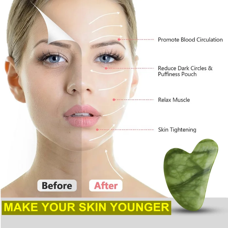 2023 Gua Sha Tool for Face Skin Care Gift Set Face Body Eye Gua Sha Massager Tool Anti Aging Wrinkle Jade Roller for Women