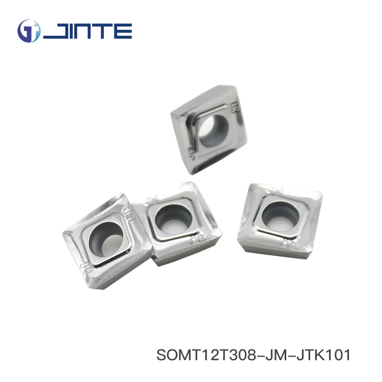 Original Jinte Tungsten Carbide Milling Inserts for Aluminum Finishing SOMT12T308