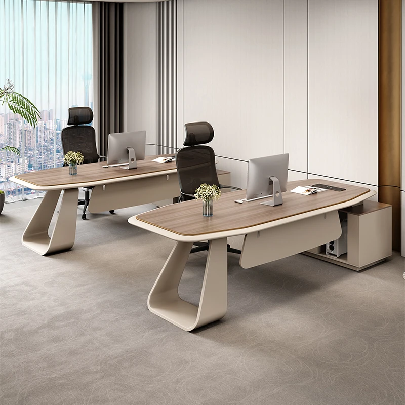 Custom Modern Luxury Wooden Office Ceo Table Designs Ceo Table Desk Orange and Brown Ceo Office Table