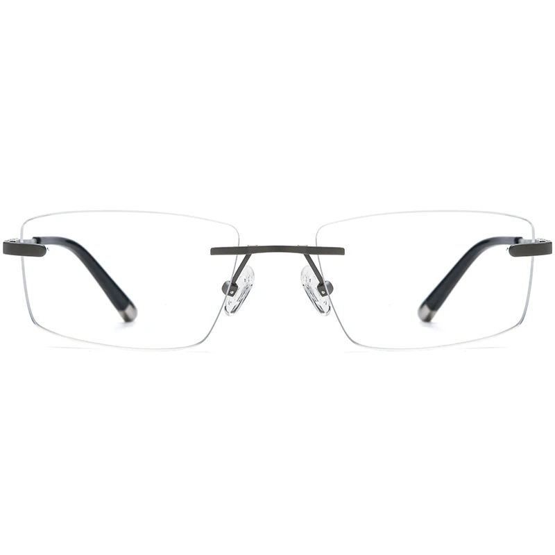 Borregls Pure Titanium Glasses Frame Men Rimless Magnet Clip Optical Eyeglasses With Polarized & Night Vision & 3D Lens 185761