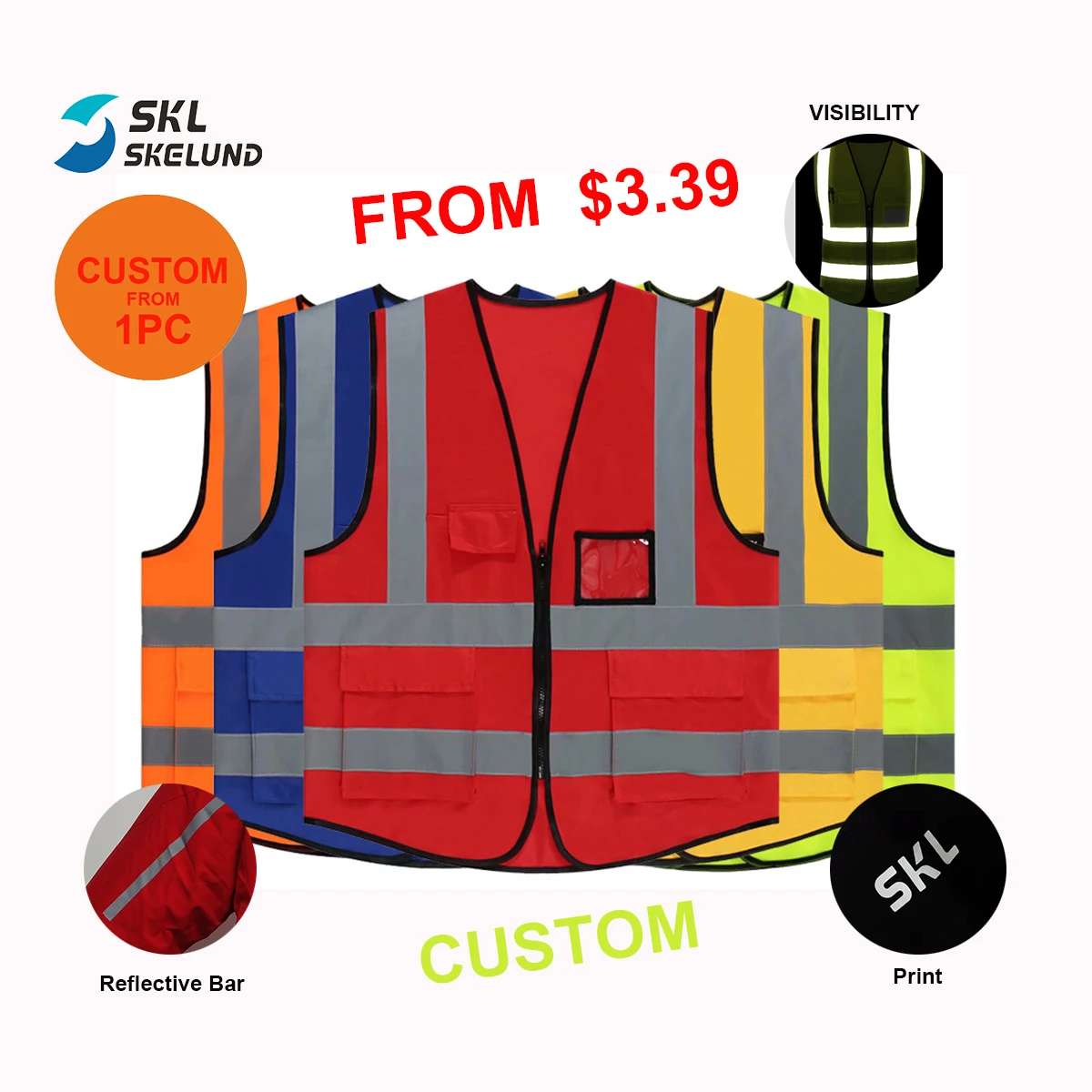 High Visibility Reflective Vest Safety Mesh Custom Logo Work Out Visibility Reflective Vest Safe Night Unisex Reflective Vest