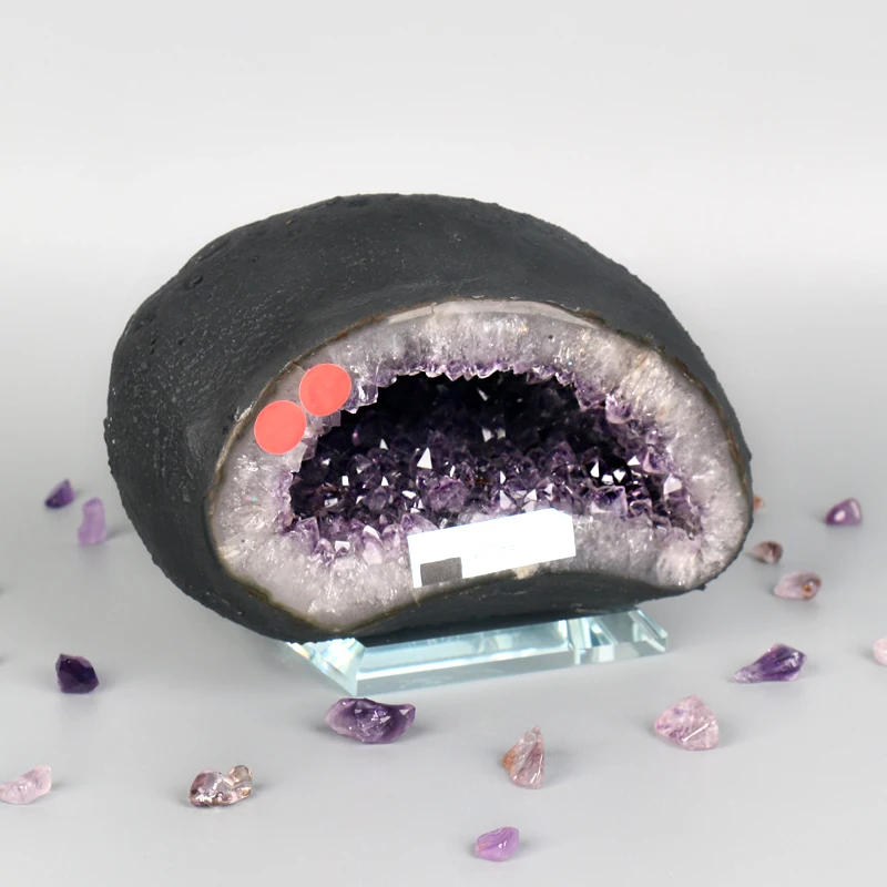Hot Sale Natural Crystal Healing Stone Amethyst Cluster Geode For Home Decoration