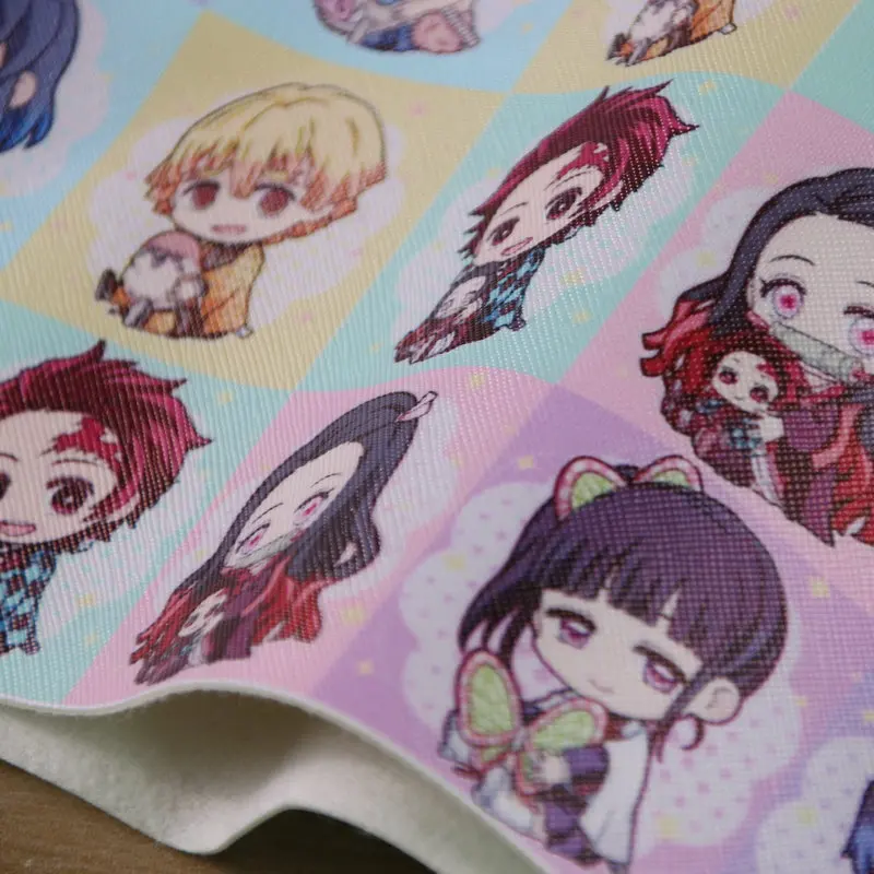 Custom Printed Faux Synthetic Leather Fabric Vinyl PVC Leather Fabric for Bags Shoes