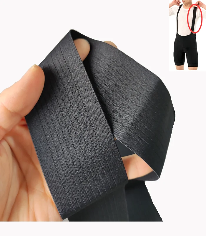 China factories Good quality soft strong clothes accessories cycling bibs band elastic webbing