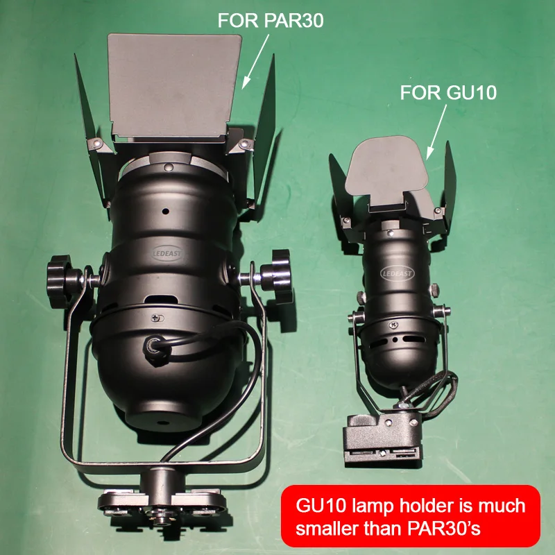 LEDEAST TGU41 2 3 4 wire MR16 GU5.3 Socket Small Barn Door Track Light Lamp Holder  GU10 Spot Light Fixture