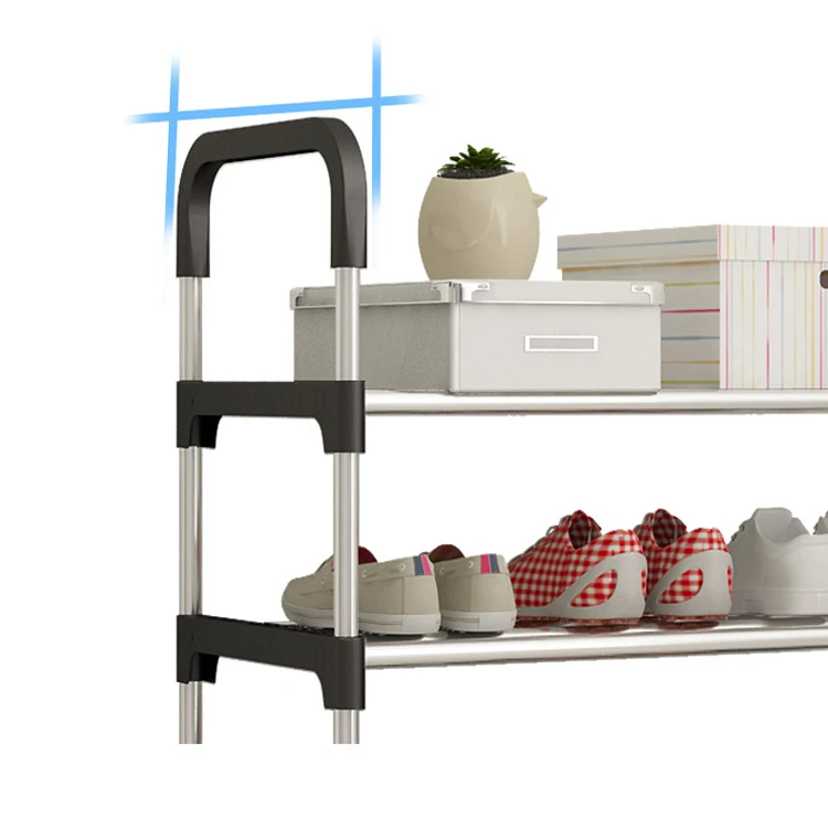 iron adjustable shoe organizer space saving shoe storage portable shoe rack for home