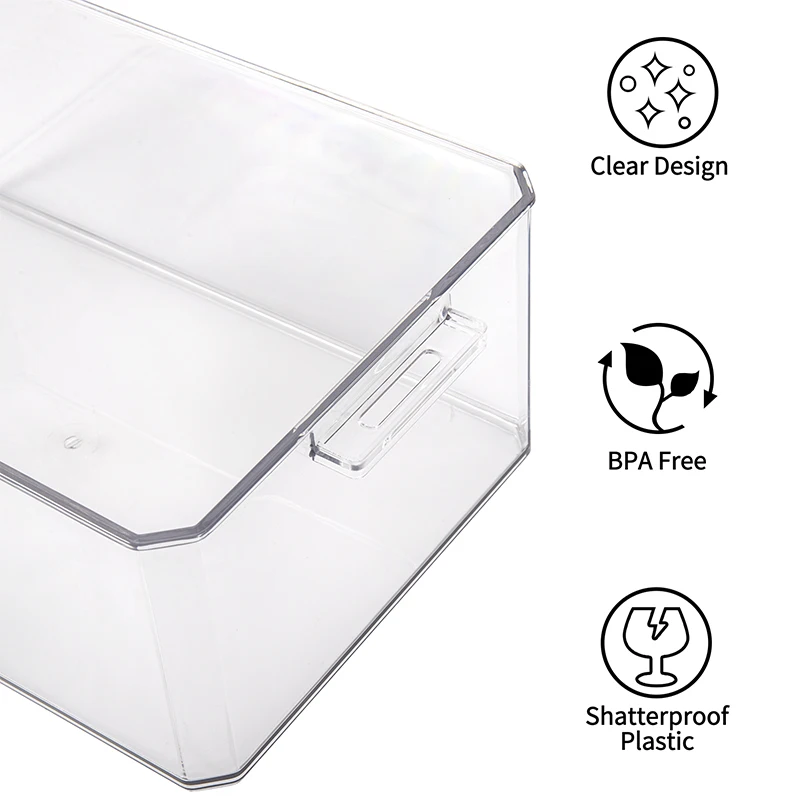 2 Pack Stackable BPA Free Frozen Fridge Refrigerator Organizer Food Storage and Container