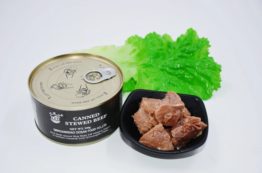 Canned food braise beef supplies