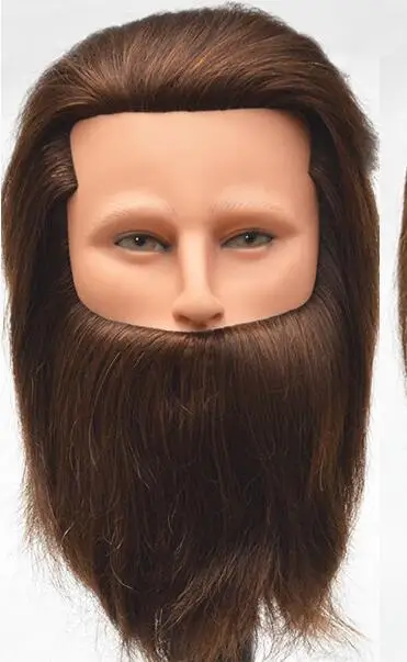 stock Real Human Hair Men Hairdressing Training Head  Cutting Practice Head for Salon Male  Human Hair