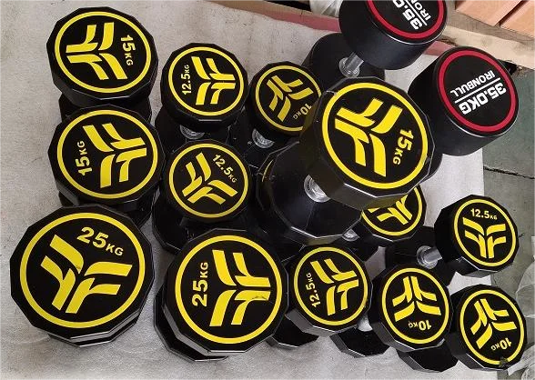 CPU Dumbbell Customer Logo available Laser Engraved Color Logo  KG and LB Weight Size Available