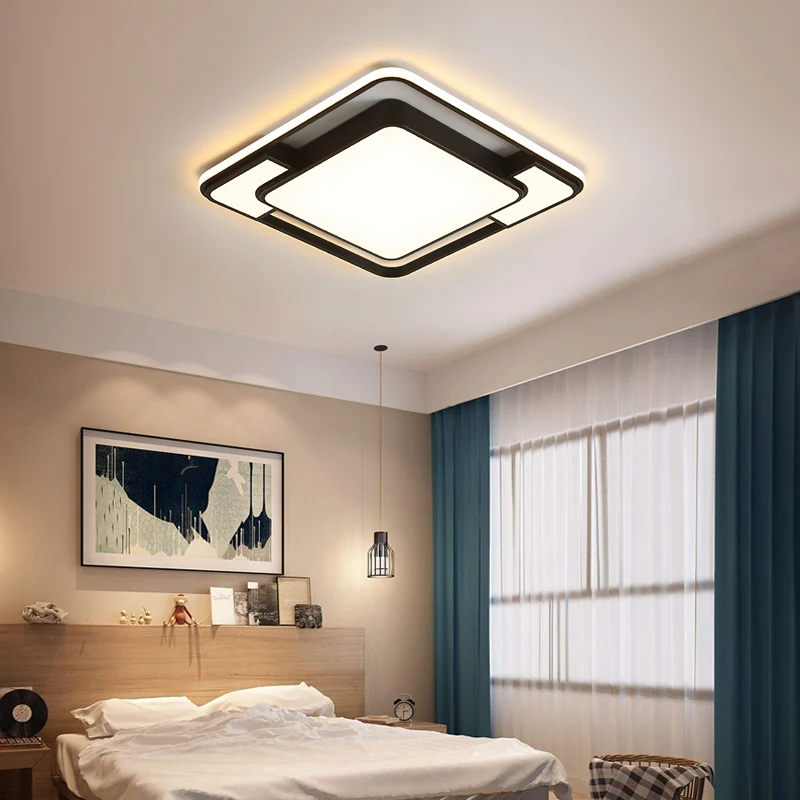 Wholesale high quality Home Remote Control Dimmable Modern Ceiling light rectangle led ceiling lamp for living room Bedroom