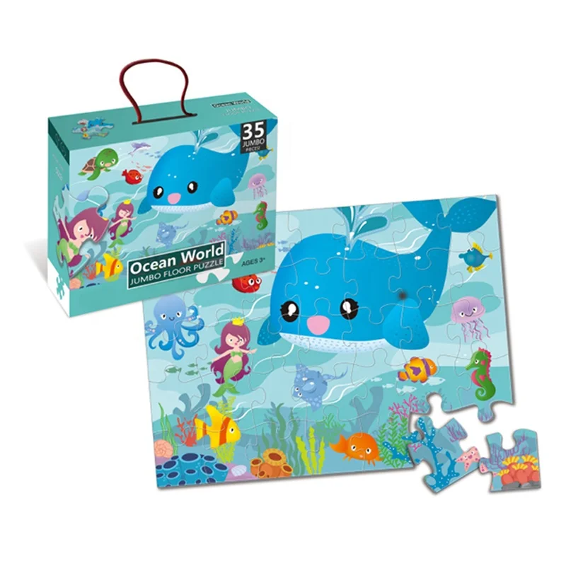 35 Pcs Festival Gift Cartoon Decompression Kids Educational Animal Toy Puzzle