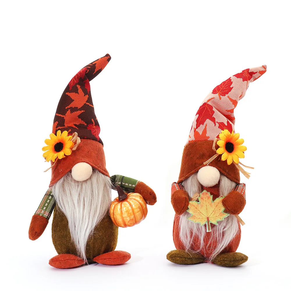 Plush Harvest Festival Thanks Giving Gnomes With Light For Autumn Elf Ornaments Festival Plush Decor Gifts Swedish Gnok