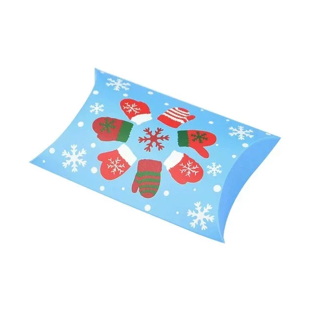 Cheap Paper Pillow Personalized Merry Christmas Chocolate Candy Box Packaging for Gifts
