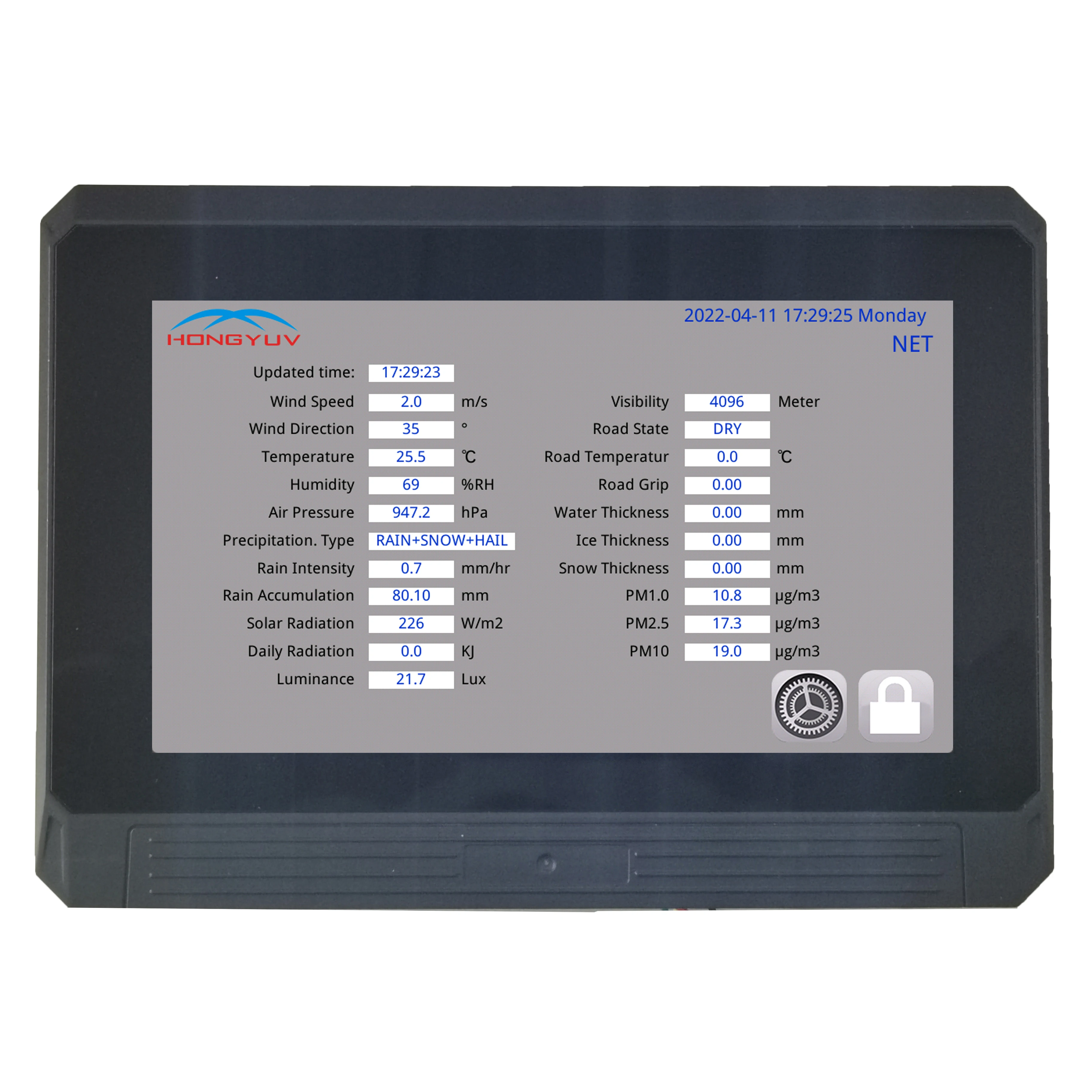 HY-DAMTE Hot Selling Automatic Weather Station Data Logger Industrial wifi wind alarm sensor PLC control