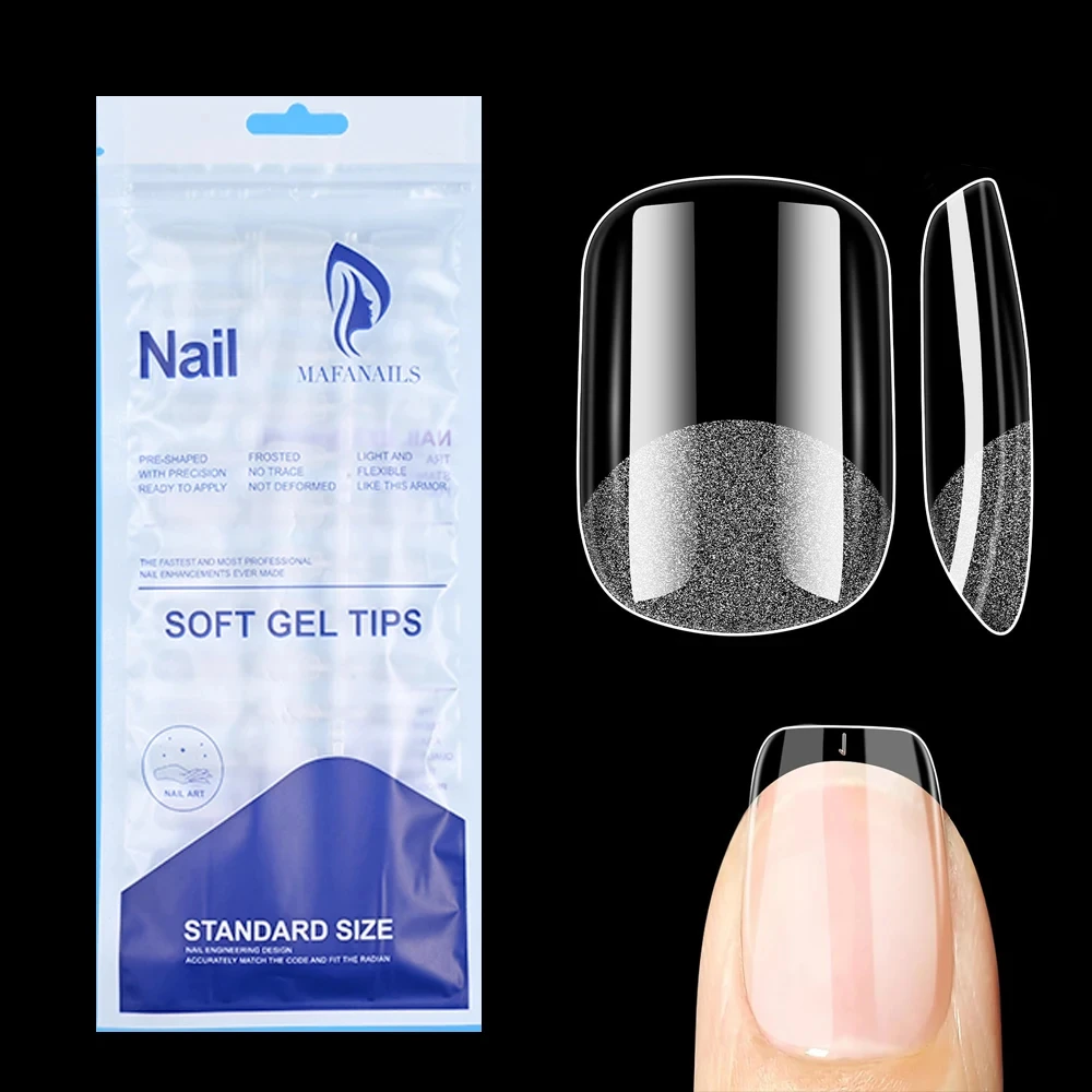 120pcs Press on False Nails Coffin Semi-Frosted Full Cover UV Gel Nails  Tips Capsule Extension Manicure Tool