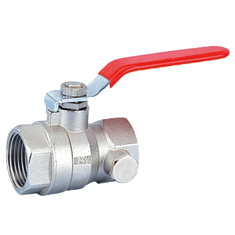 
 DN25 Nickel Plated Brass Ball Valve Wtih Double Switch  