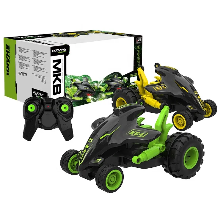 New Rc Cars Hobby Shark Car Gift Spins Remote Controlled Stunt Amphibious Rc Car For Sale