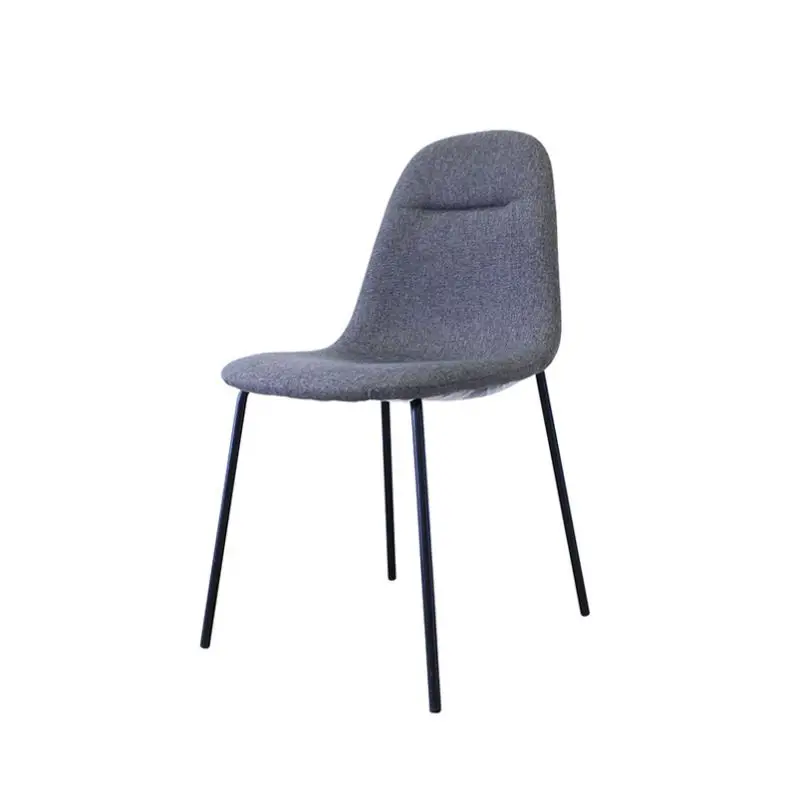 
Modern Style Velvet Fabric Dinning Chairs With Black Powder Coated metal Leg dining chair 