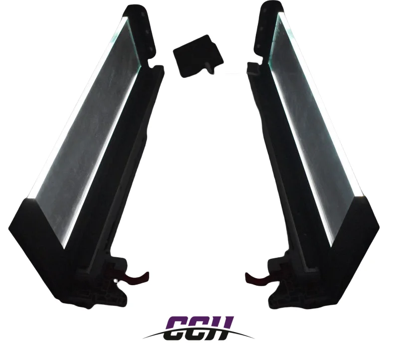 Hide three drawer tracks high top damping buffer internal drawer cabinet support bottom sliding rail glass saddle drawer