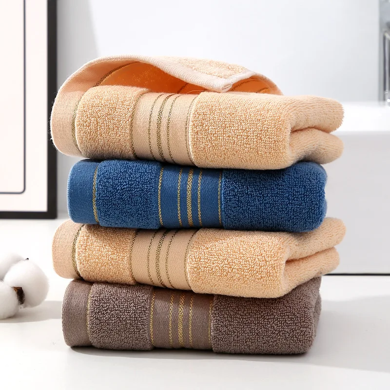 Dark golden silk towel men and women face wash absorbent quick-dry household bath head towel
