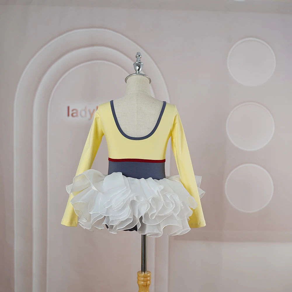 Hot sales popular fashionable wholesale long sleeves modern dance gymnastic color splicing leotards