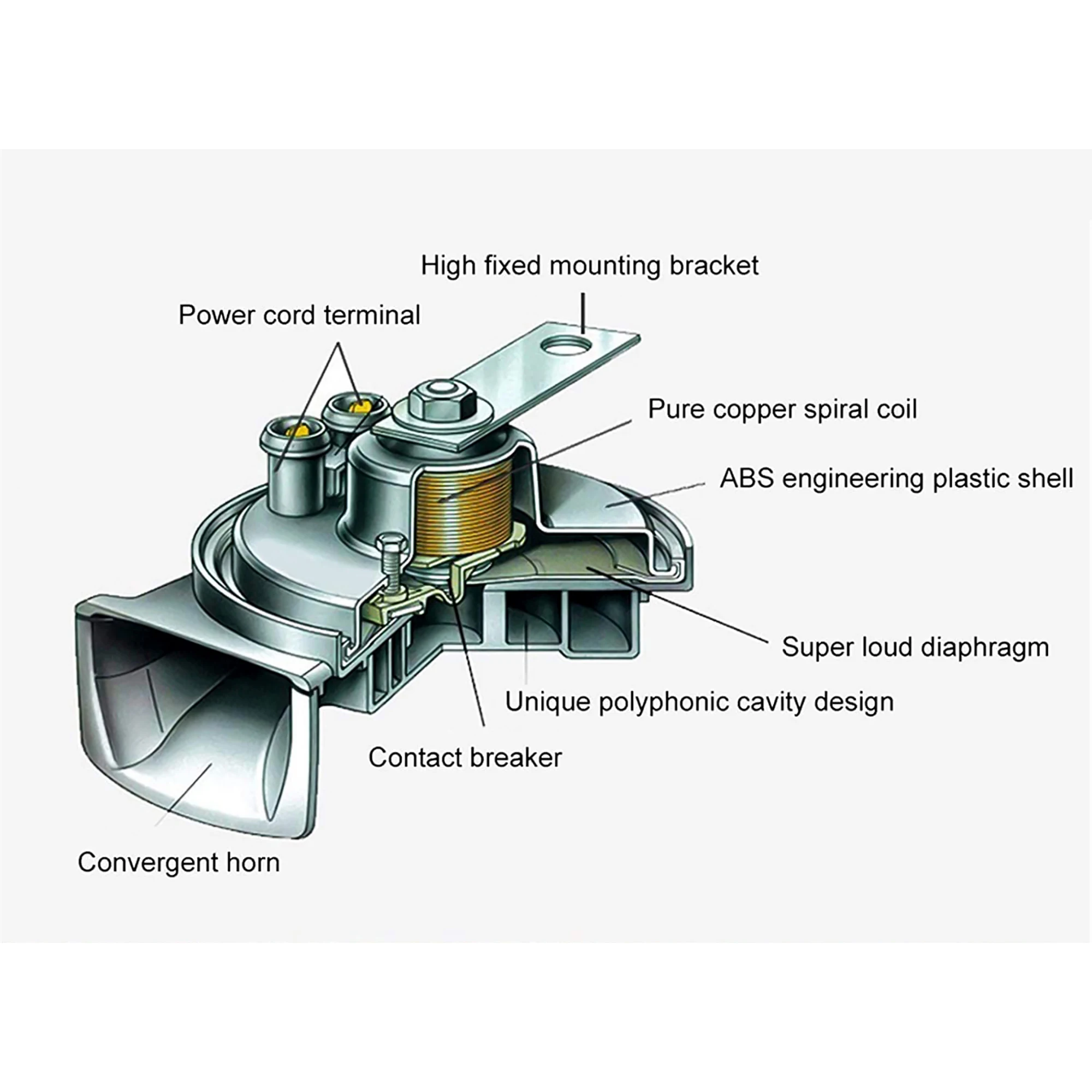 12V/24V Mocc Colour Waterproof Klaxon bocina korna clacson claxon 12v mocc horn speaker basin motorcycle horn tweeter car horns