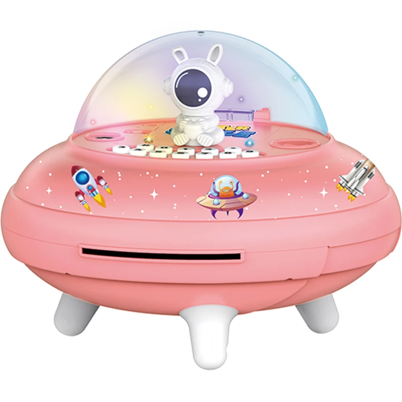 Children Cash Box Money Safe Automatic Sensing Multiple Features Smart Money Bank Box Space Astronaut Coin Box Piggy Banks Toy