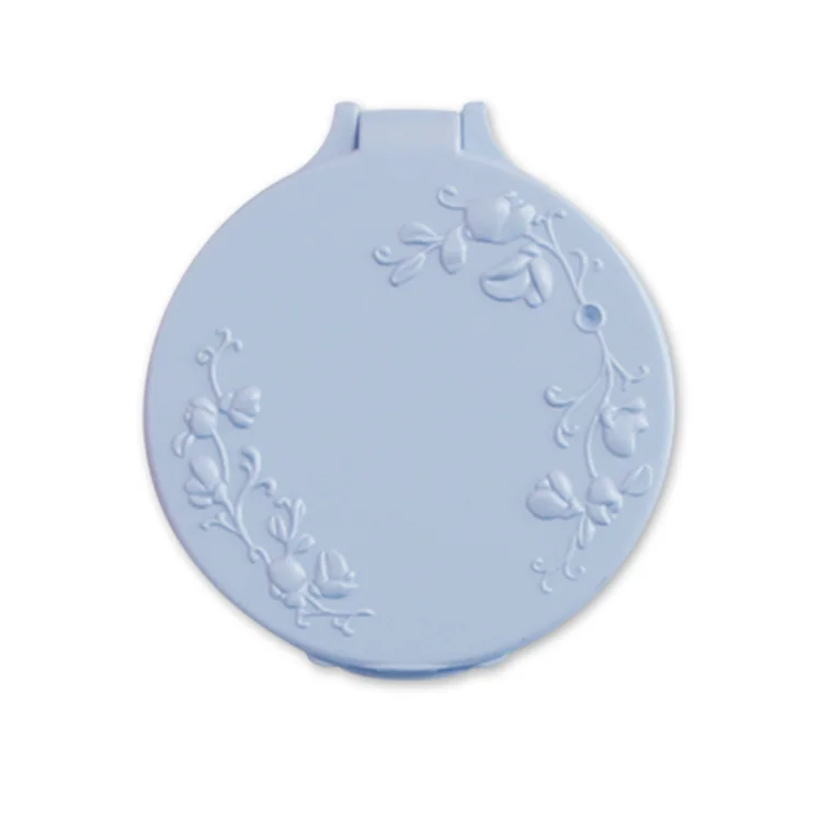 Fashionable Personalised Hand Pocket girl dress Foldable Single side Plastic Small Round Compact Mirror