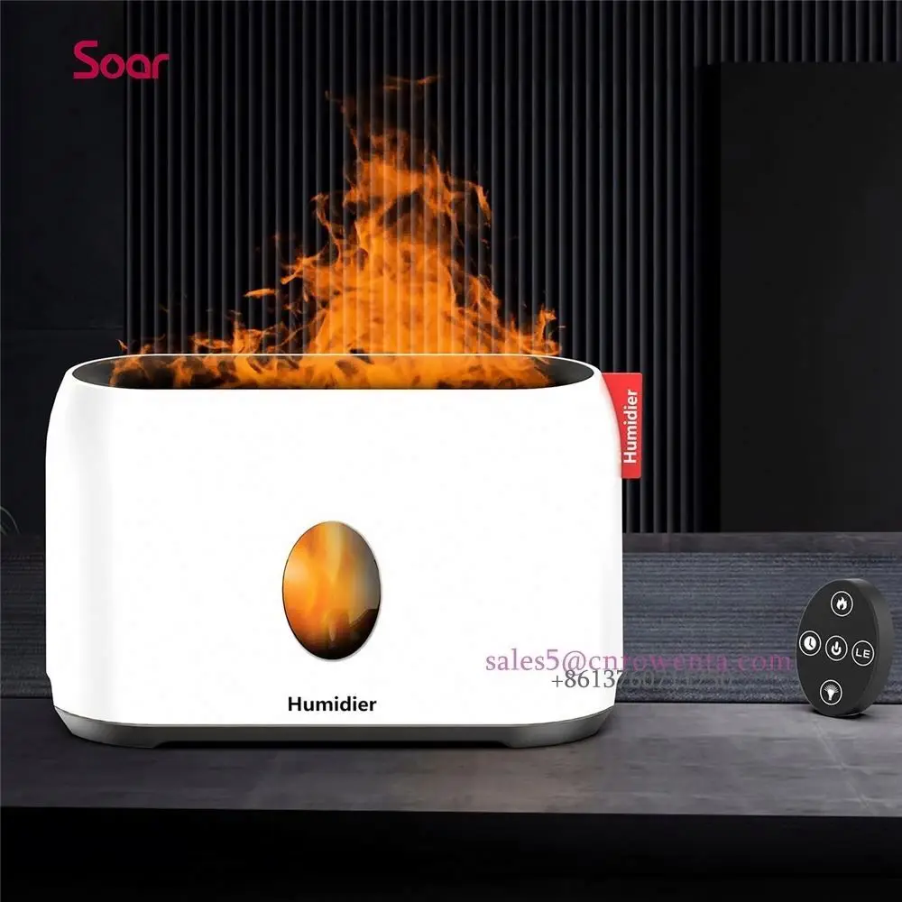 Bedroom Humidifiers Travel Super Quiet Humidifier Flame Special Effect Mini Desktop Humidifier Flame For Small Room