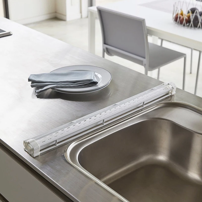 Стеллаж для сушки раковины кухонный Органайзер складной силиконовый из нержавеющей стали