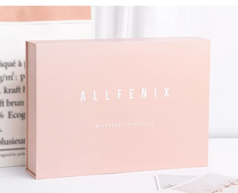 Wholesale Custom Printed Handmade Luxury Rigid Paper Cardboard Pink Simple Empty Magnetic Closure Gift Box