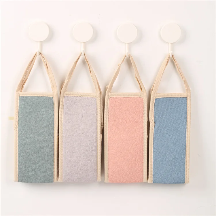 2024 Household Sponge Fashion Daily Necessity Bathroom Body Back Sponge Belts Color Customized Cleaning Bathing Sponge Belts