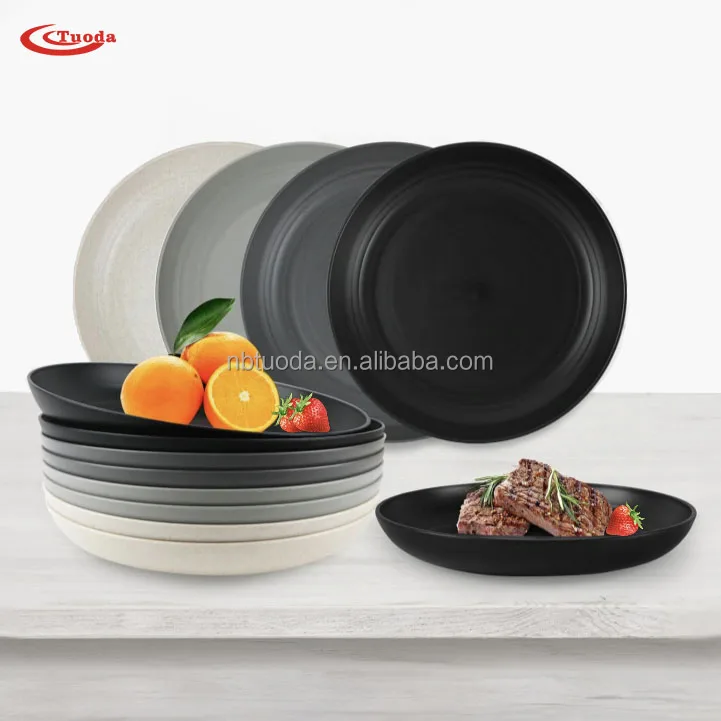 10 Inch High Quality Wholesale Dinnerware Dishes & Plates Unbreakable Dinner Plate logo for Camping
