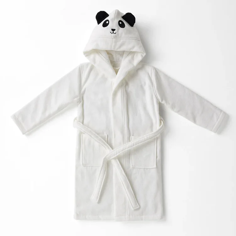 wholesale kids bathrobe custom cotton kids spa robes hooded kids bathrobe with ears animal design children bath robe
