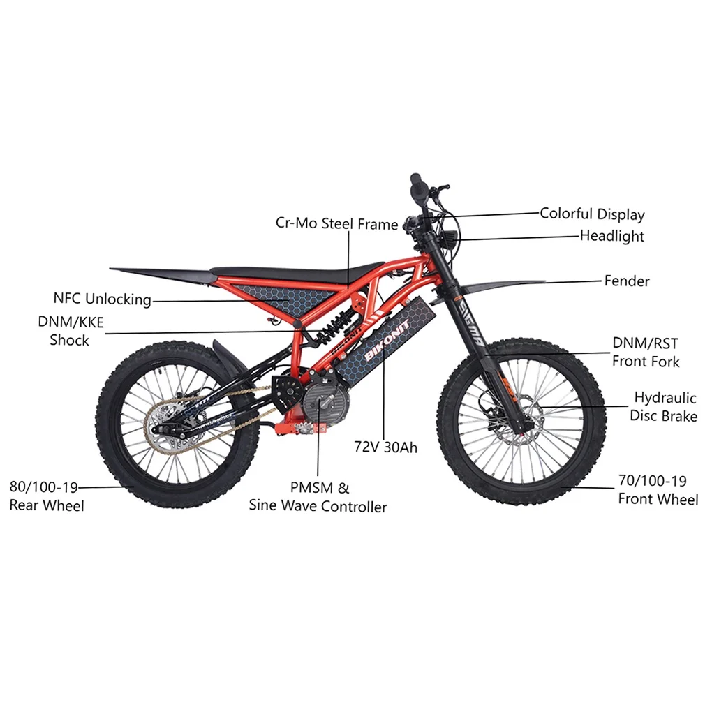 2024 Super Monster 72V 28000W BIKONIT BK28 Adult Dirt Ebike Light Bee X Hyper Bee Ultra Bee Electric Bicycle Bike Newly sale