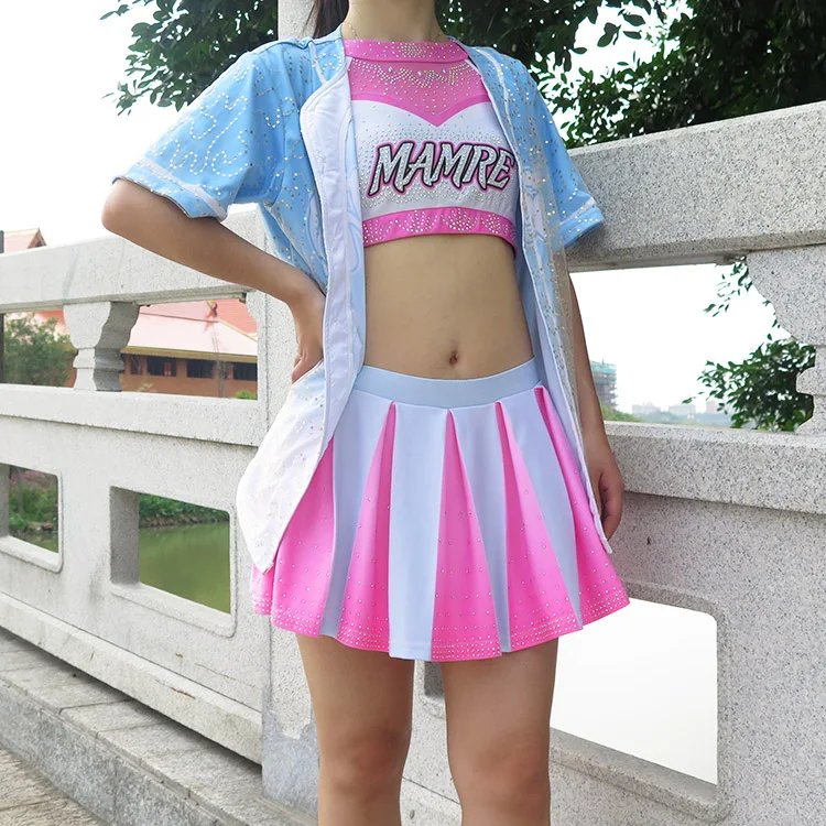 
Hot sale custom printing cheerleading uniforms, sexy girl cheerleading uniforms 