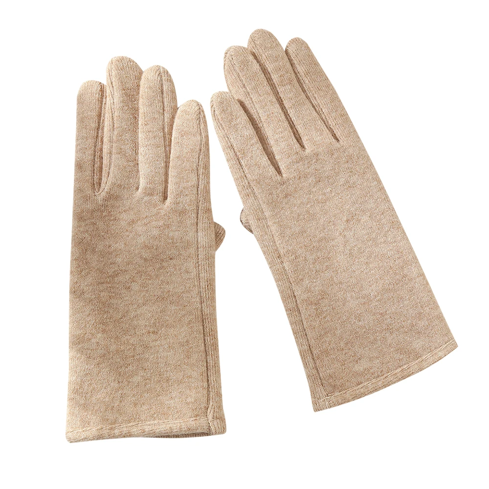 Autumn and winter warm cashmere Korean version of students outdoor cycling ladies gloves