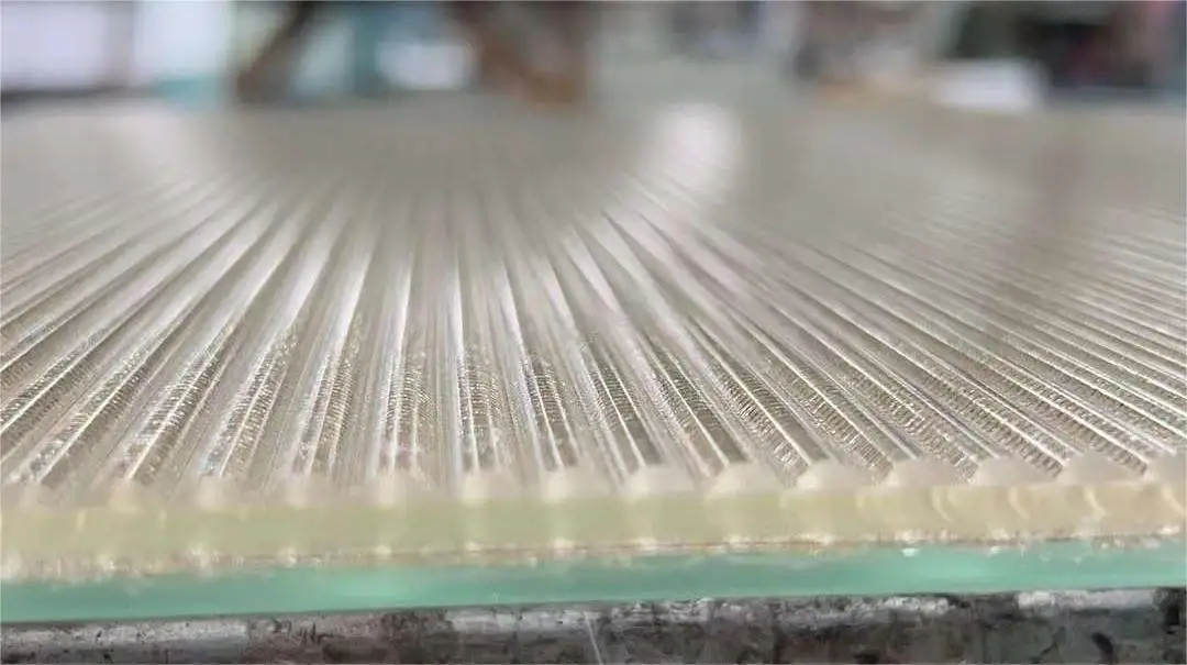 4mm 5mm 6mm 8mm 10mm 12mm Clear glass laminated patterned ribbed glass 44.1 55.1 66.1 tempered