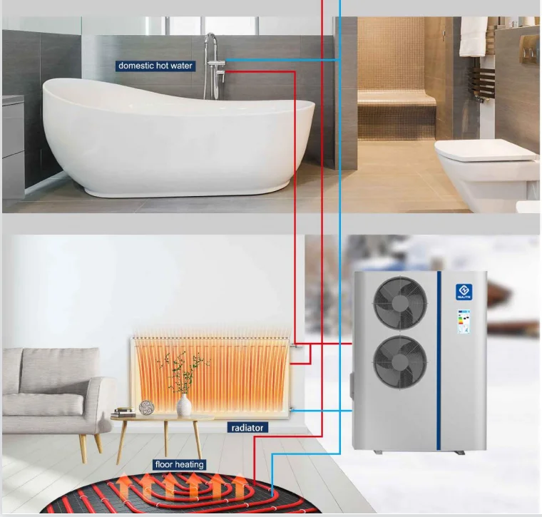 Nullite 220V dc инвертор мгновенный все в одном тепловой насос нагревательный от