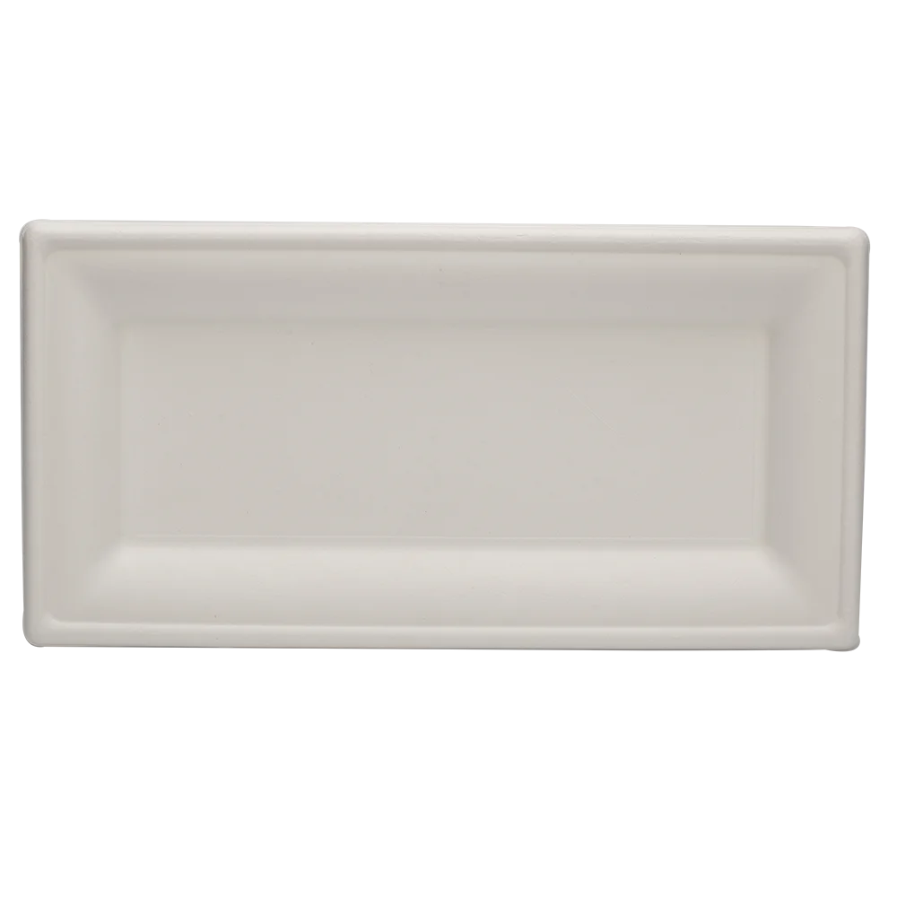 Compostable Disposable rectangle wedding plates Biodegradable Sugarcane Bagasse equipment manufacture disposable tableware