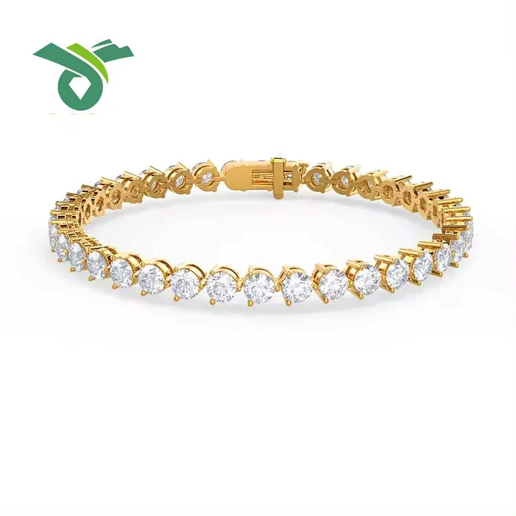 Authentic 18K Gold Diamond-Inspired Tennis Bracelet Laboratory-Grown Diamond new bracelet luxury charms