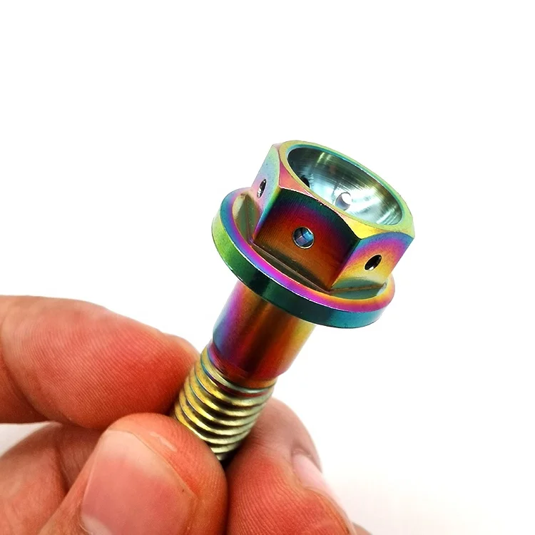 Wholesale custom gr5 titanium hex flange bolt for motorcycle