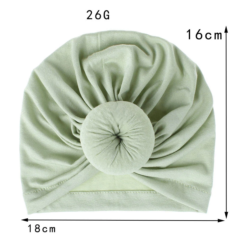 Baby Headbands Turban Knotted Baby Infant Headwraps Cotton Soft Cute Bow Muslim Turban Cap Hijab for Toddler Girls Children