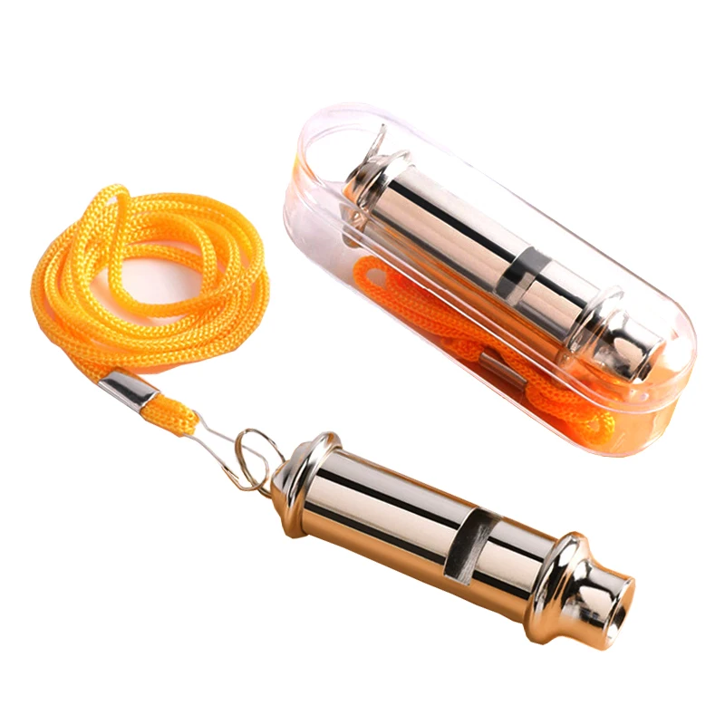 Футбольный баскетбольный рефери спортивный тренировочный свисток из нержавеющей стали с прозрачной коробкой