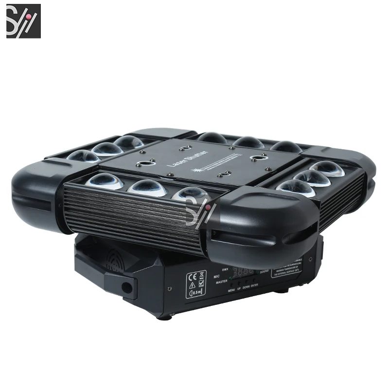 RGB Laser 12 Storm Laser Beam Party Light Disco DJ Projector With Voice Control And DMX