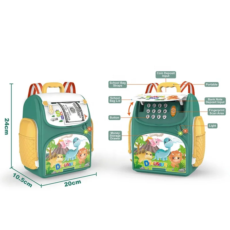 Best Gifts School Bags Money Save Box ATM Password Plastic Large Electronic Money Coin Banks Girls Boys Piggy Bank for Kids