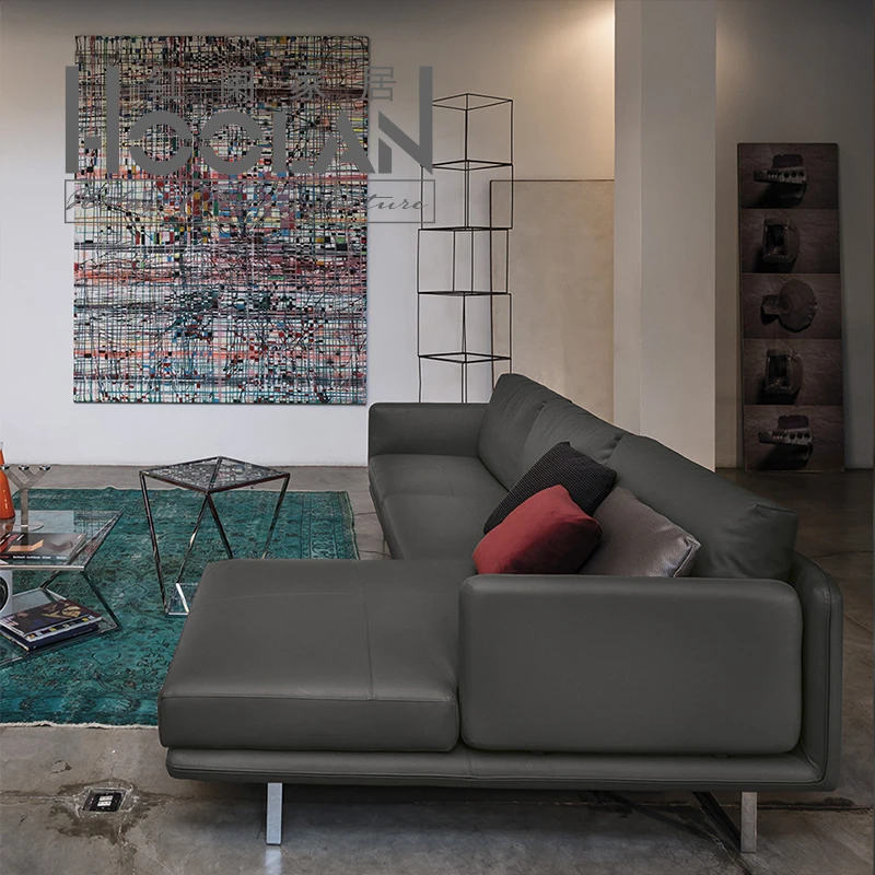 Modern Sectional Sofa European Style House  3 Seater Leather Sofa  Living Room Sofa