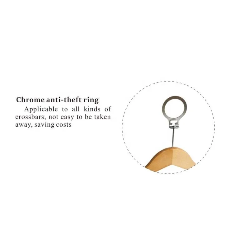 Wooden Natural Color Anti-Theft Non-Slip Wooden Hotel Coat Suit Hangers for Clothes and Shirts clothes hanger