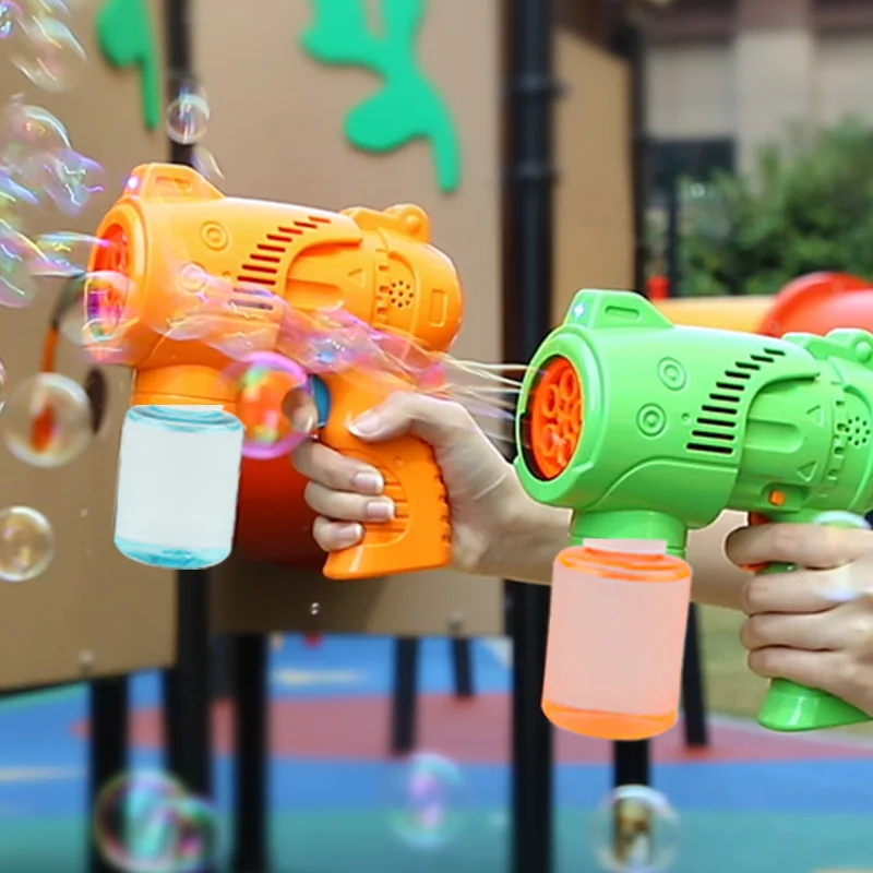summer outdoor baby toys kids bubble machine bubble maker electric bubble gun with light
